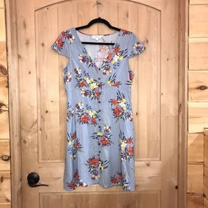 Pink Rose Floral Dress